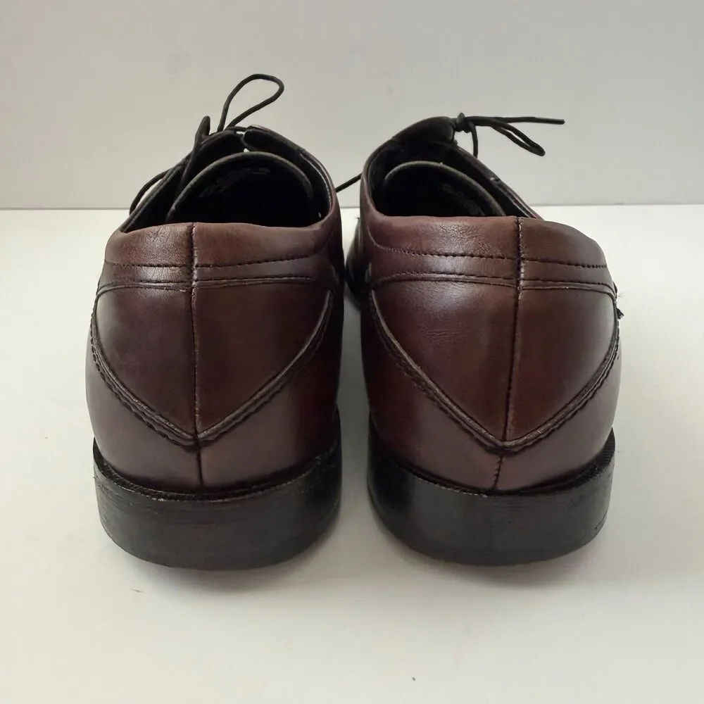 Florsheim Men’s 10.5 D Burgundy Leather Cap Toe Oxford Dress Shoes 18358